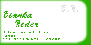 bianka neder business card