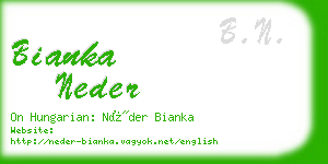 bianka neder business card